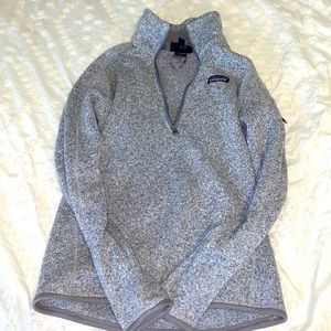 Patagonia | grey quarter zip sweater